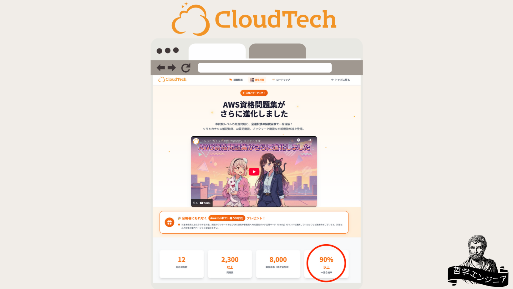 CloudTech AWS 資格試験 一発合格率90%